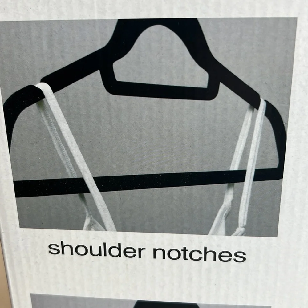 ⭐️ or 🌞 25 Premium slim nonslip space savet black velvet hangers swivel hook